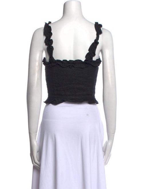 Reformation Linen Square Neckline Crop Top