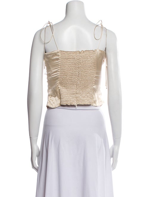 Reformation Silk Square Neckline Crop Top