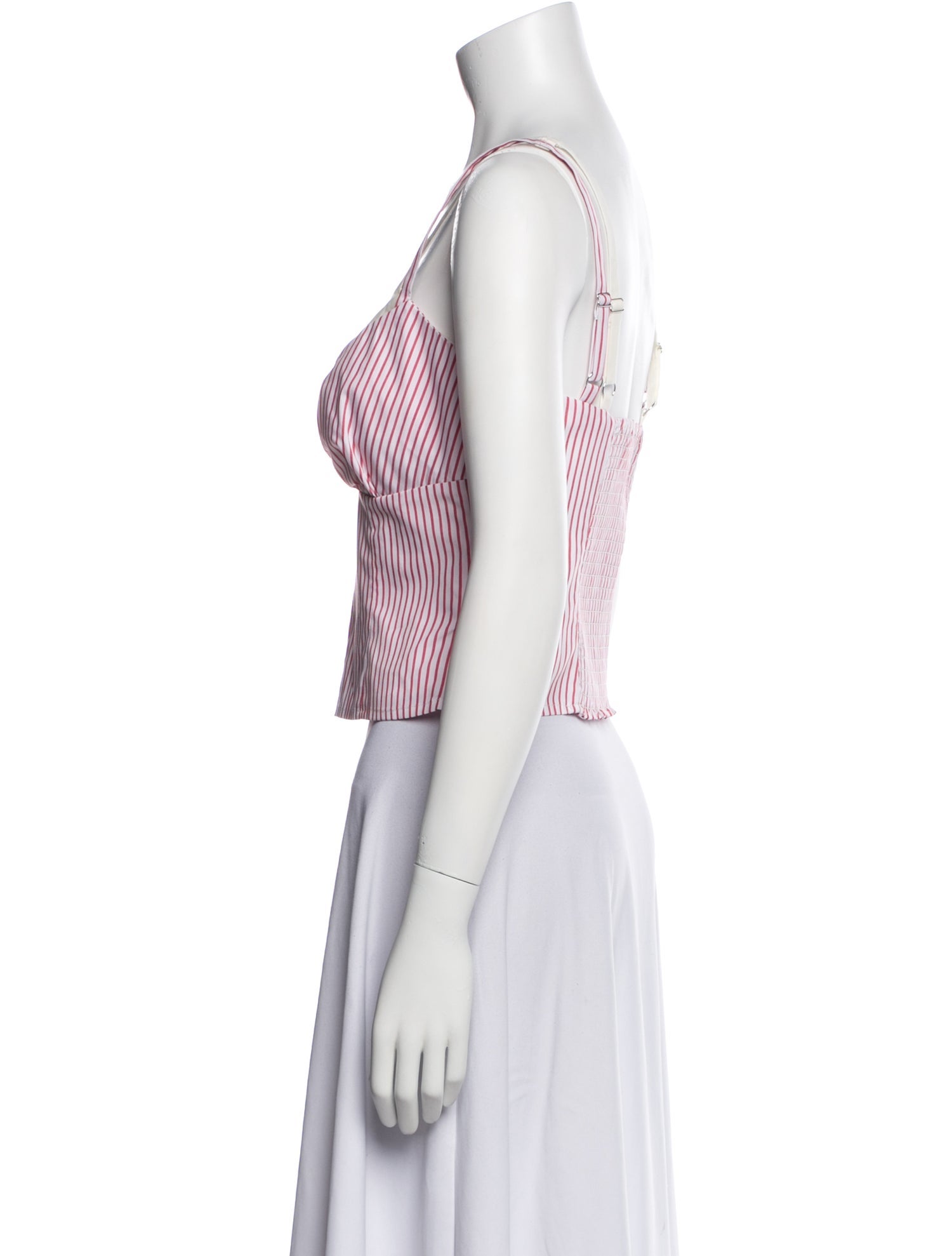 Reformation Striped Square Neckline Crop Top