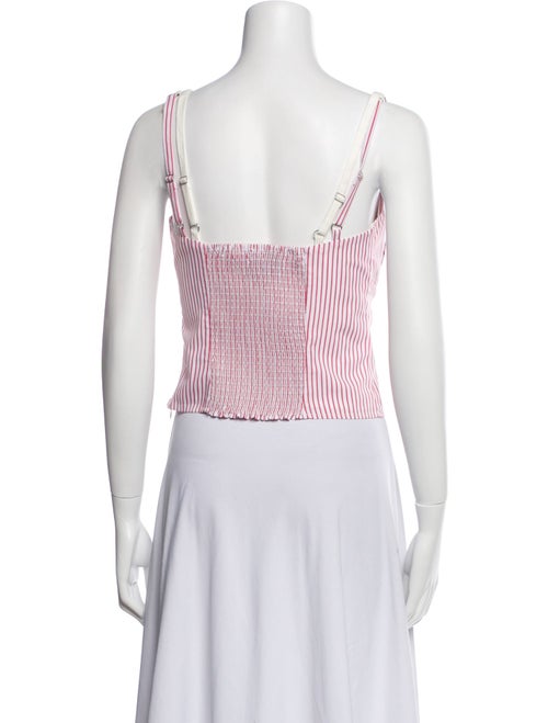 Reformation Striped Square Neckline Crop Top