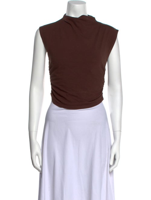 Reformation Mock Neck Sleeveless Crop Top