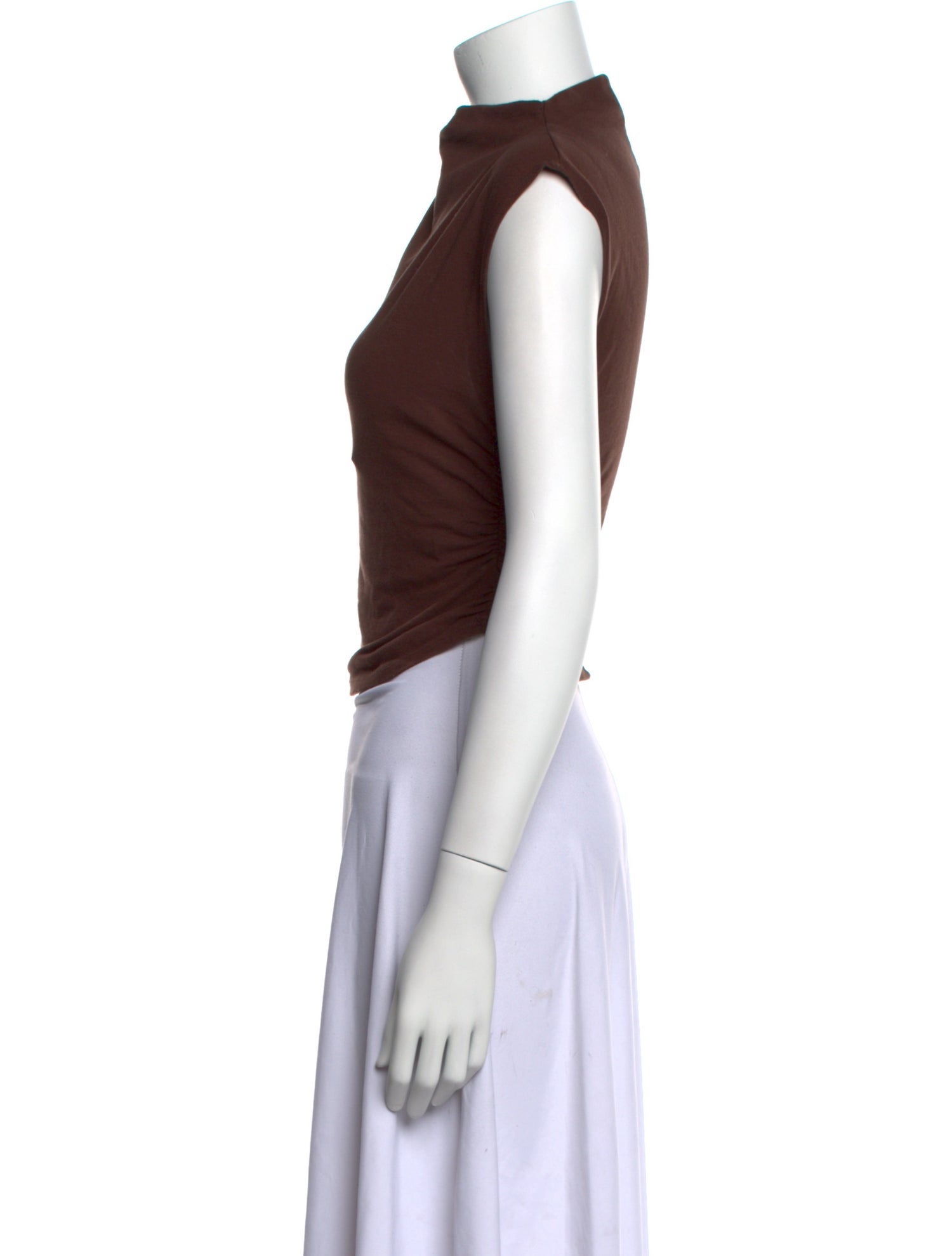 Reformation Mock Neck Sleeveless Crop Top