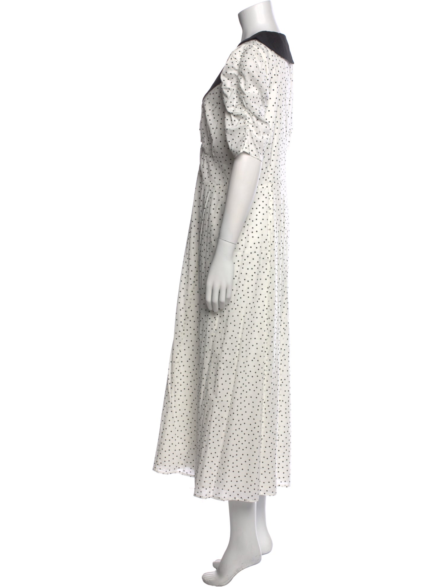 Reformation Polka Dot Print Long Dress