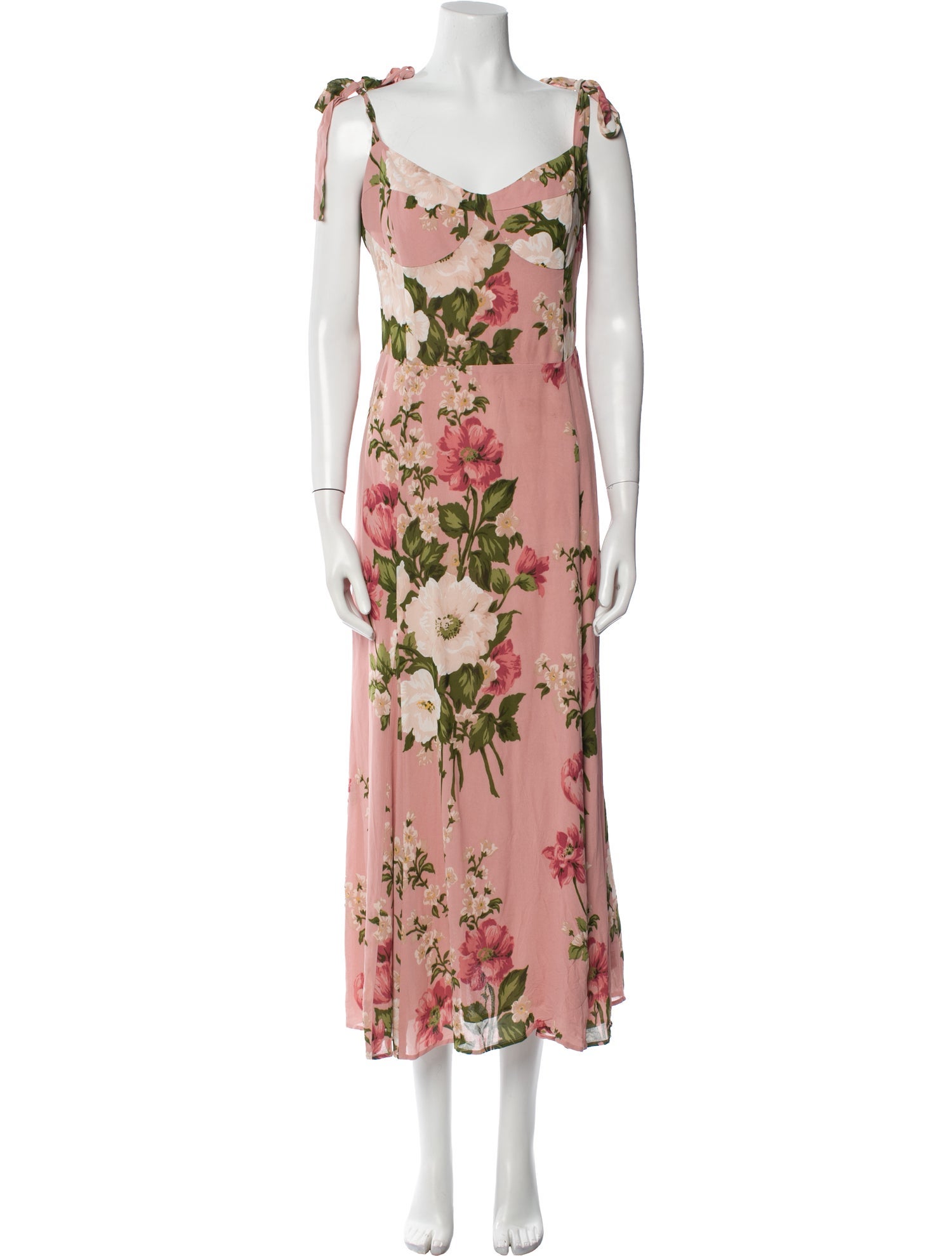 Reformation Floral Print Long Dress