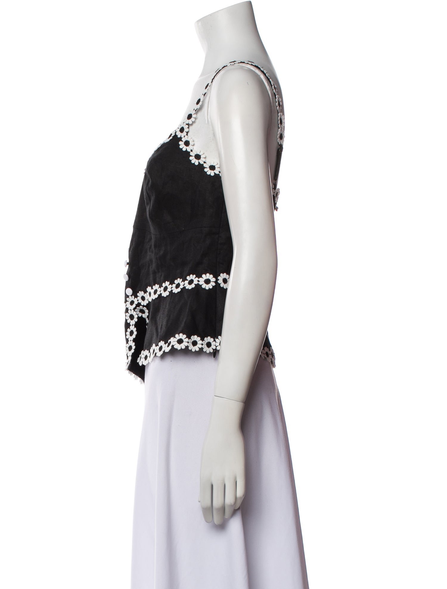 Reformation Linen Square Neckline Crop Top