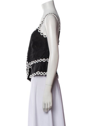 Reformation Linen Square Neckline Crop Top