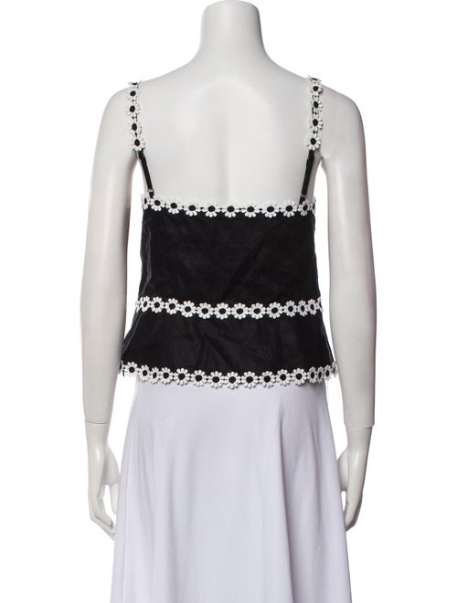 Reformation Linen Square Neckline Crop Top