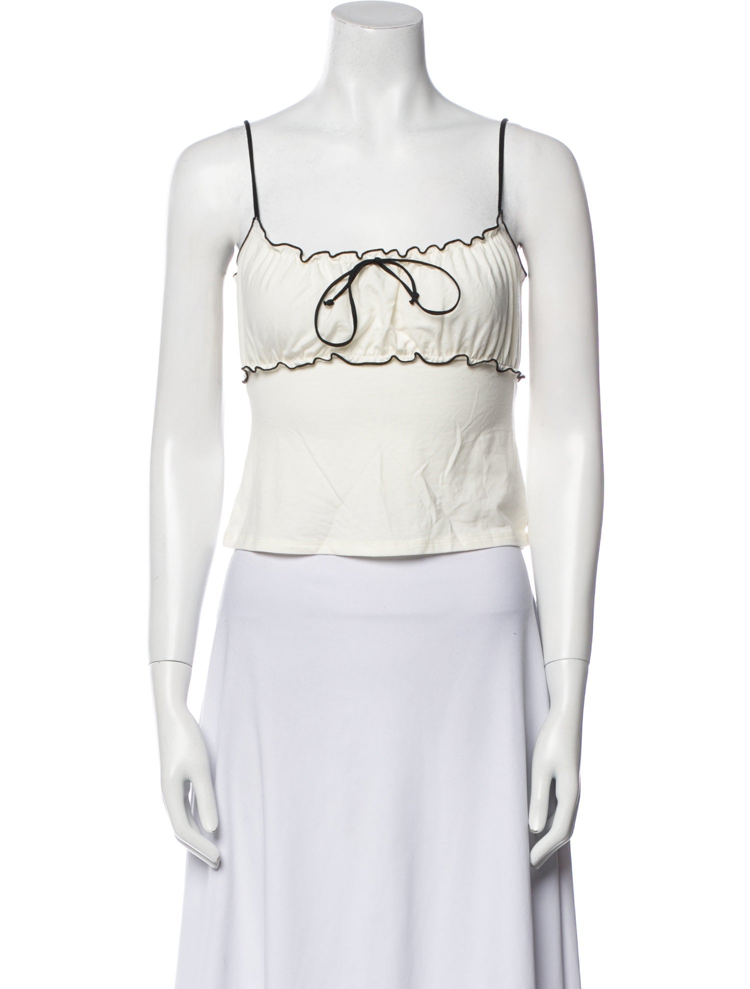 Reformation Square Neckline Sleeveless Crop Top