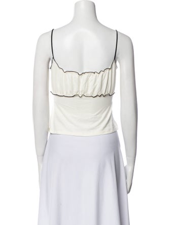 Reformation Square Neckline Sleeveless Crop Top