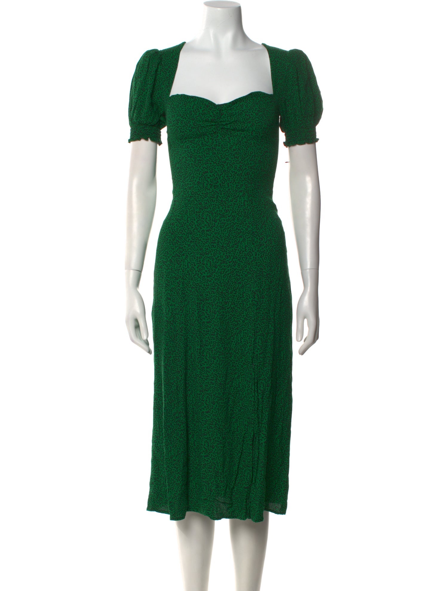 Reformation Square Neckline Midi Length Dress