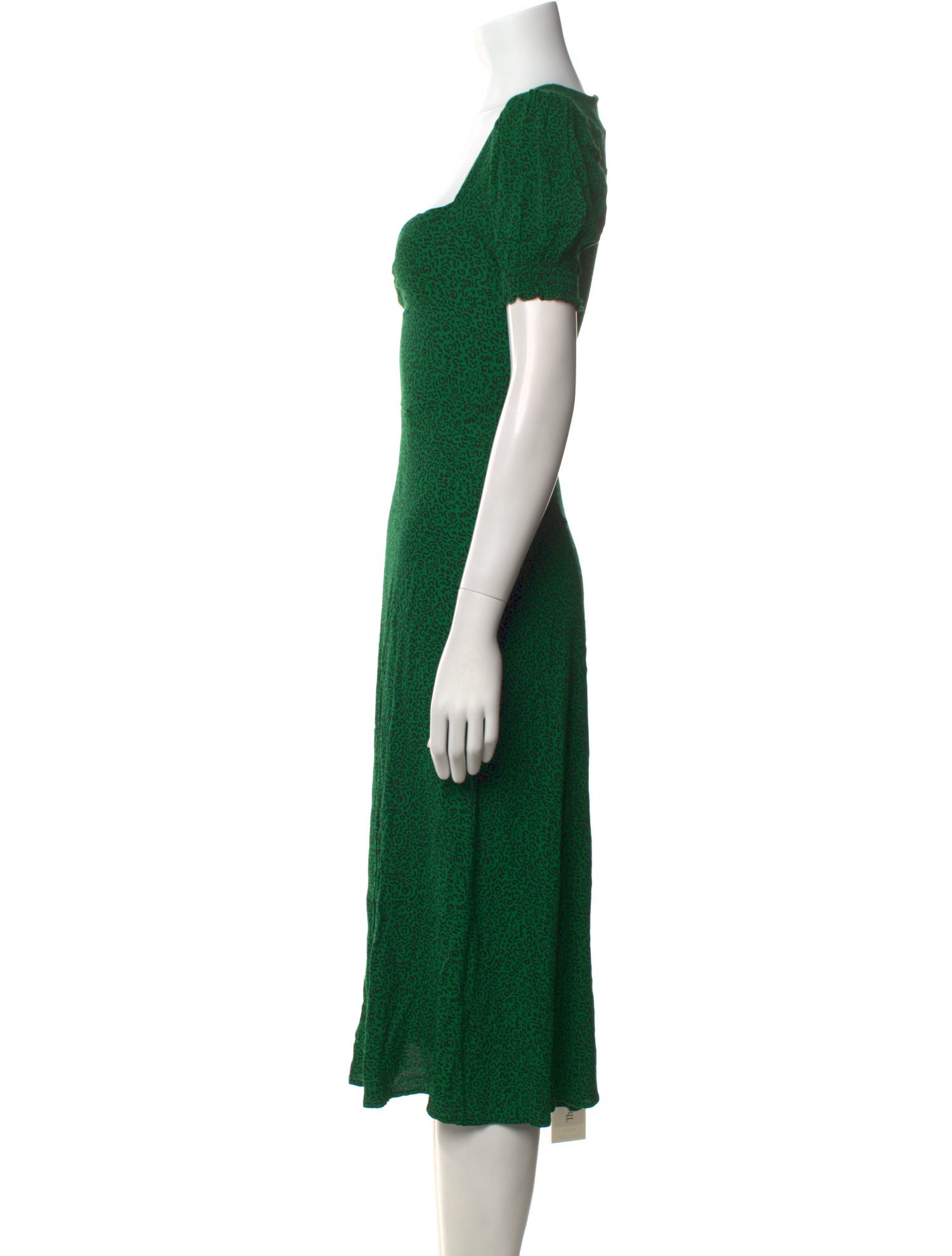Reformation Square Neckline Midi Length Dress