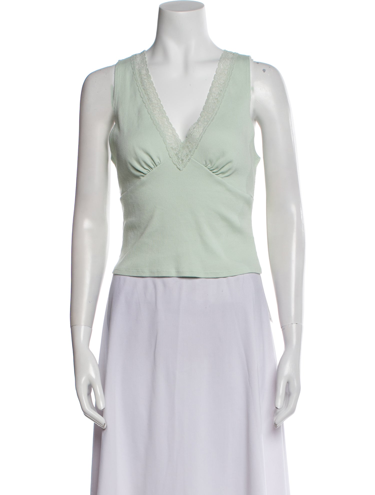 Reformation V-Neck Sleeveless Crop Top