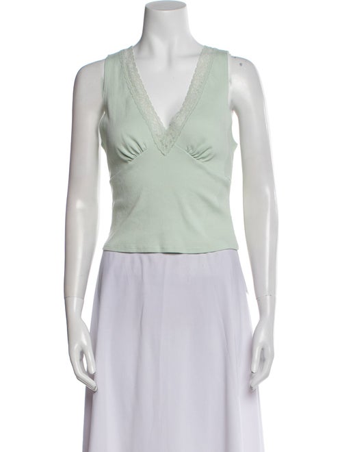 Reformation V-Neck Sleeveless Crop Top