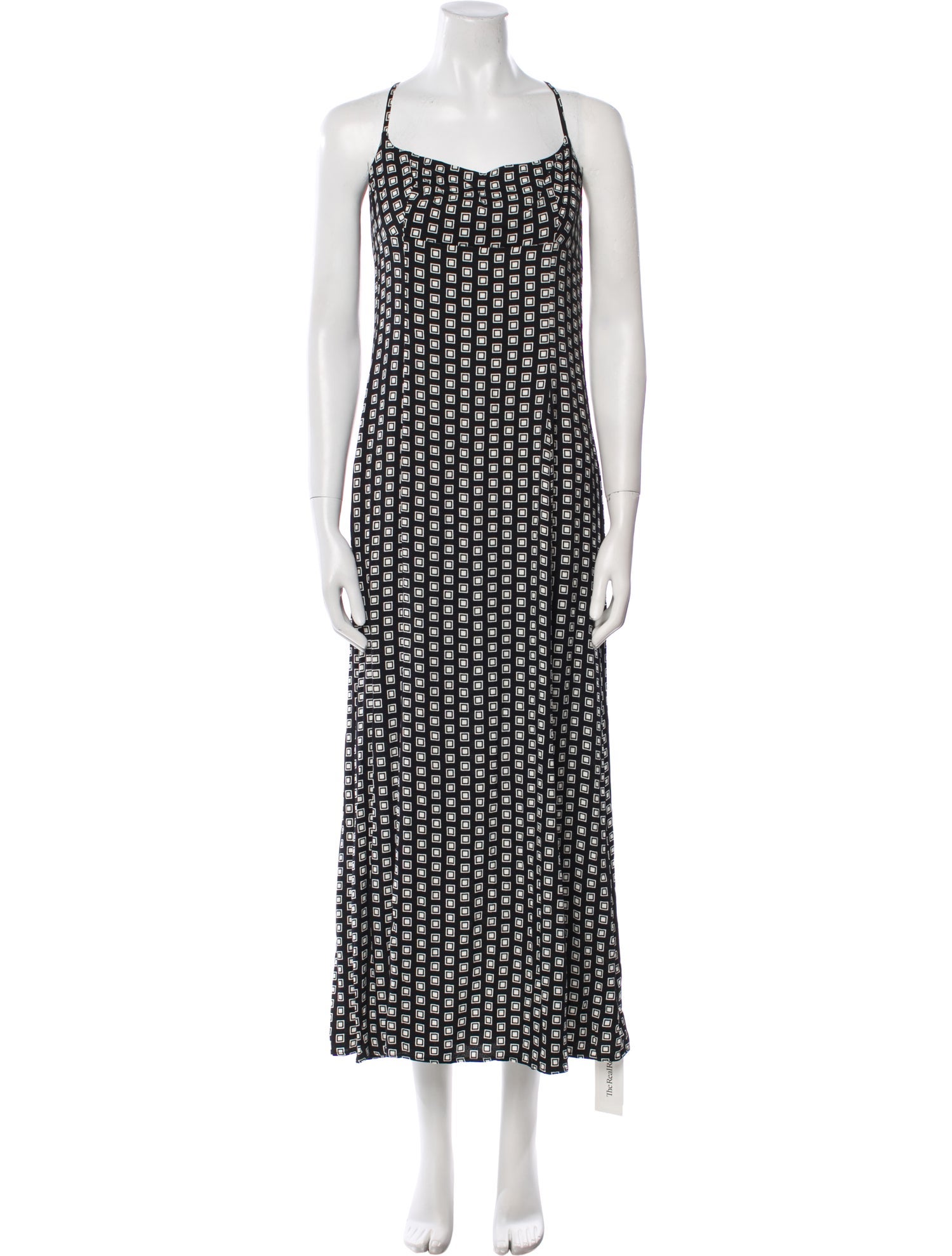 Reformation Plaid Print Long Dress