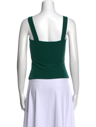 Reformation Square Neckline Sleeveless Crop Top