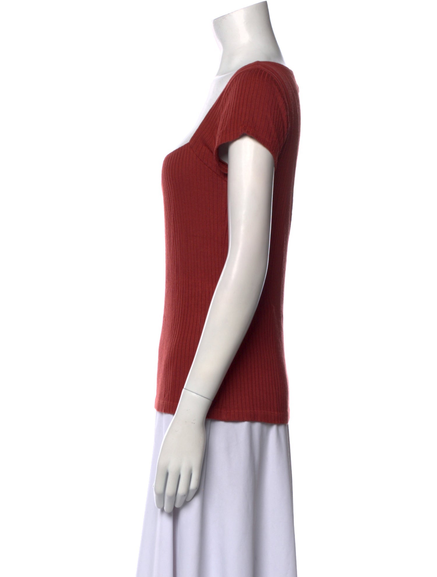 Reformation Square Neckline Short Sleeve Top