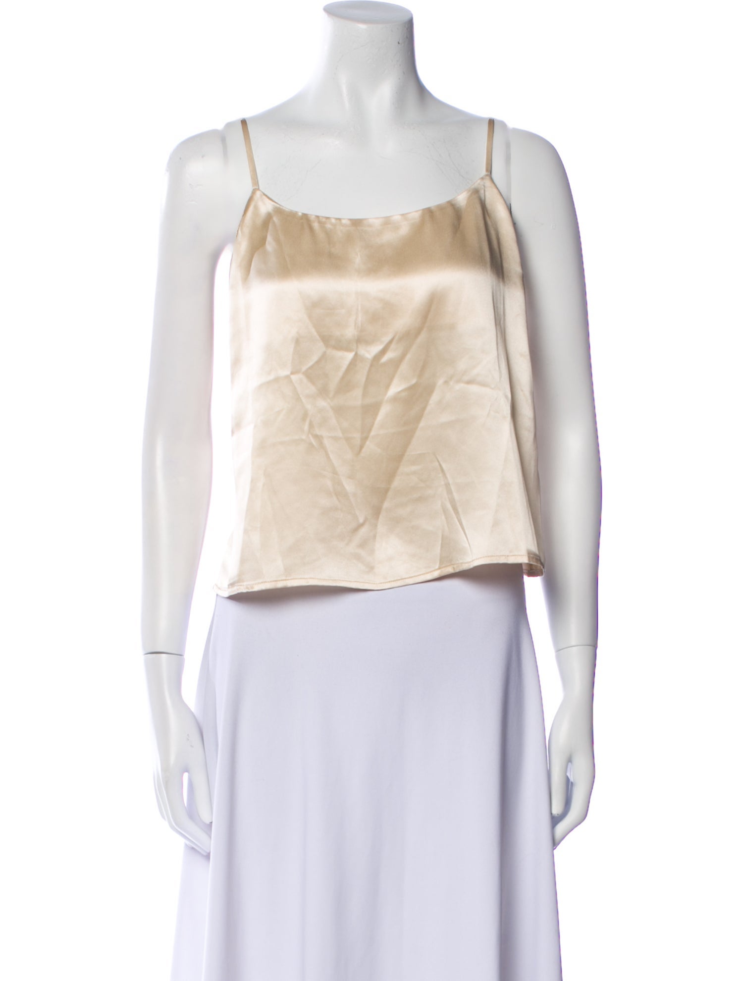 Reformation Silk Square Neckline Crop Top
