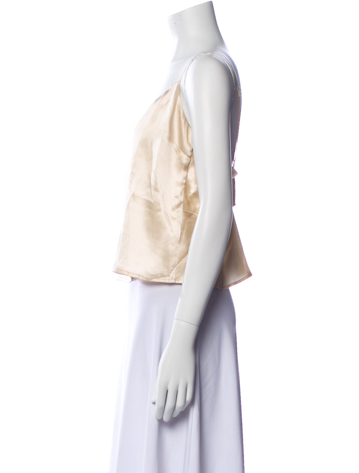 Reformation Silk Square Neckline Crop Top