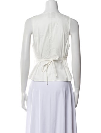 Reformation V-Neck Sleeveless Crop Top