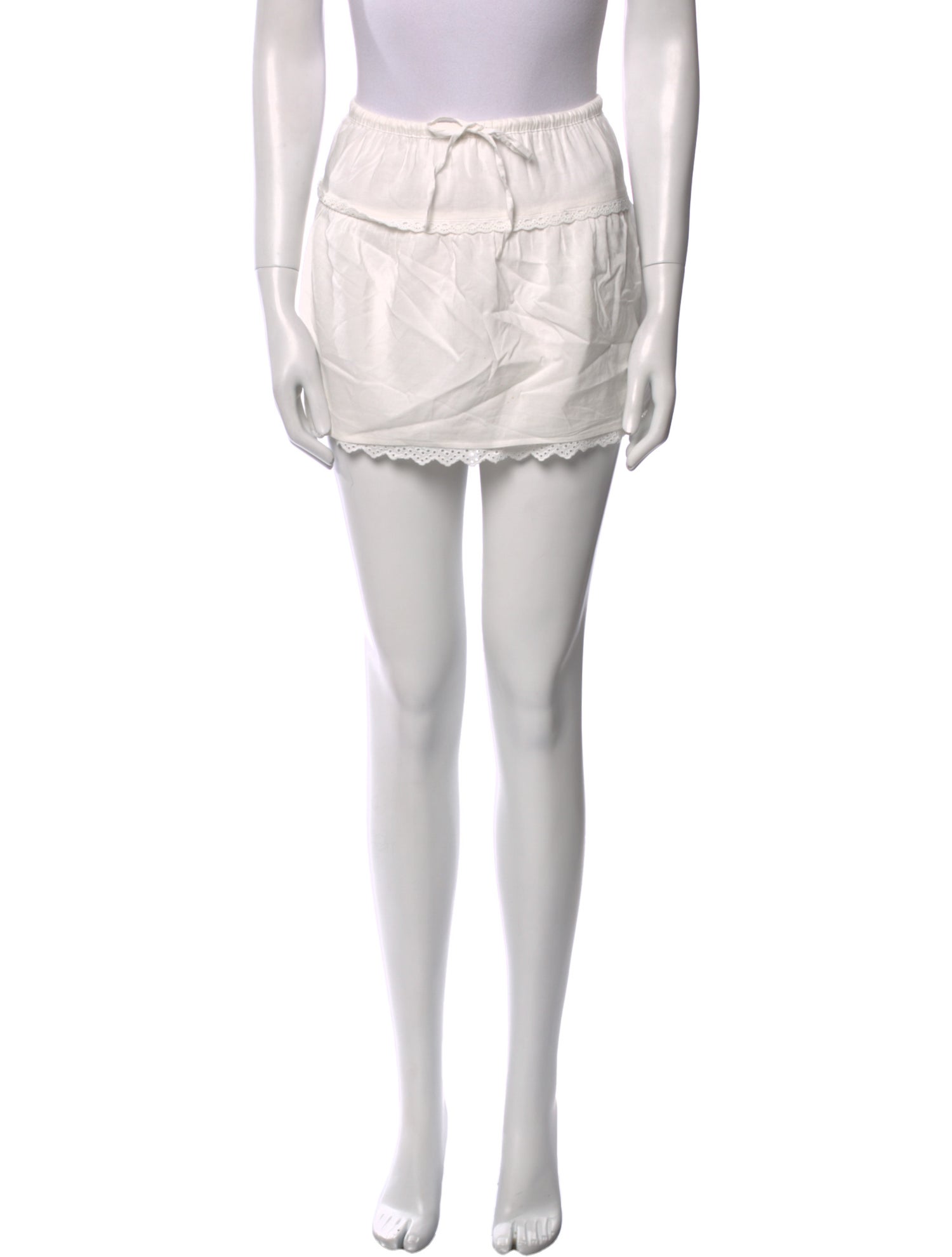 Reformation Ruffle Embellishment Mini Skirt