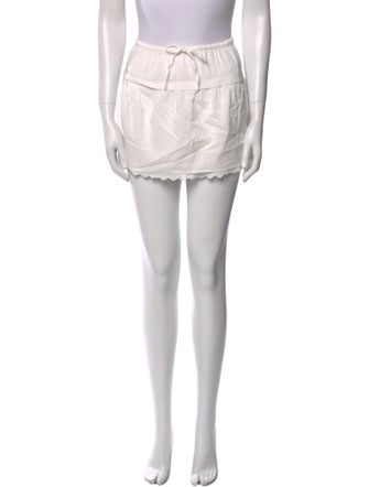 Reformation Ruffle Embellishment Mini Skirt