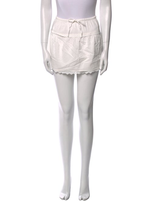 Reformation Ruffle Embellishment Mini Skirt