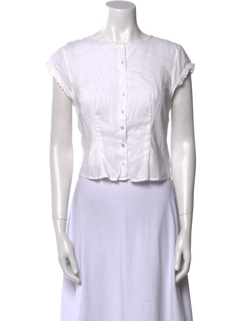 Reformation Bateau Neckline Short Sleeve Crop Top