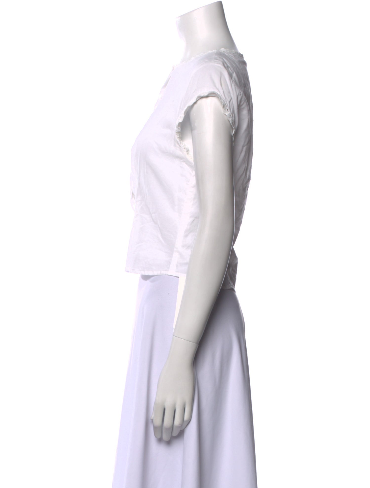 Reformation Bateau Neckline Short Sleeve Crop Top