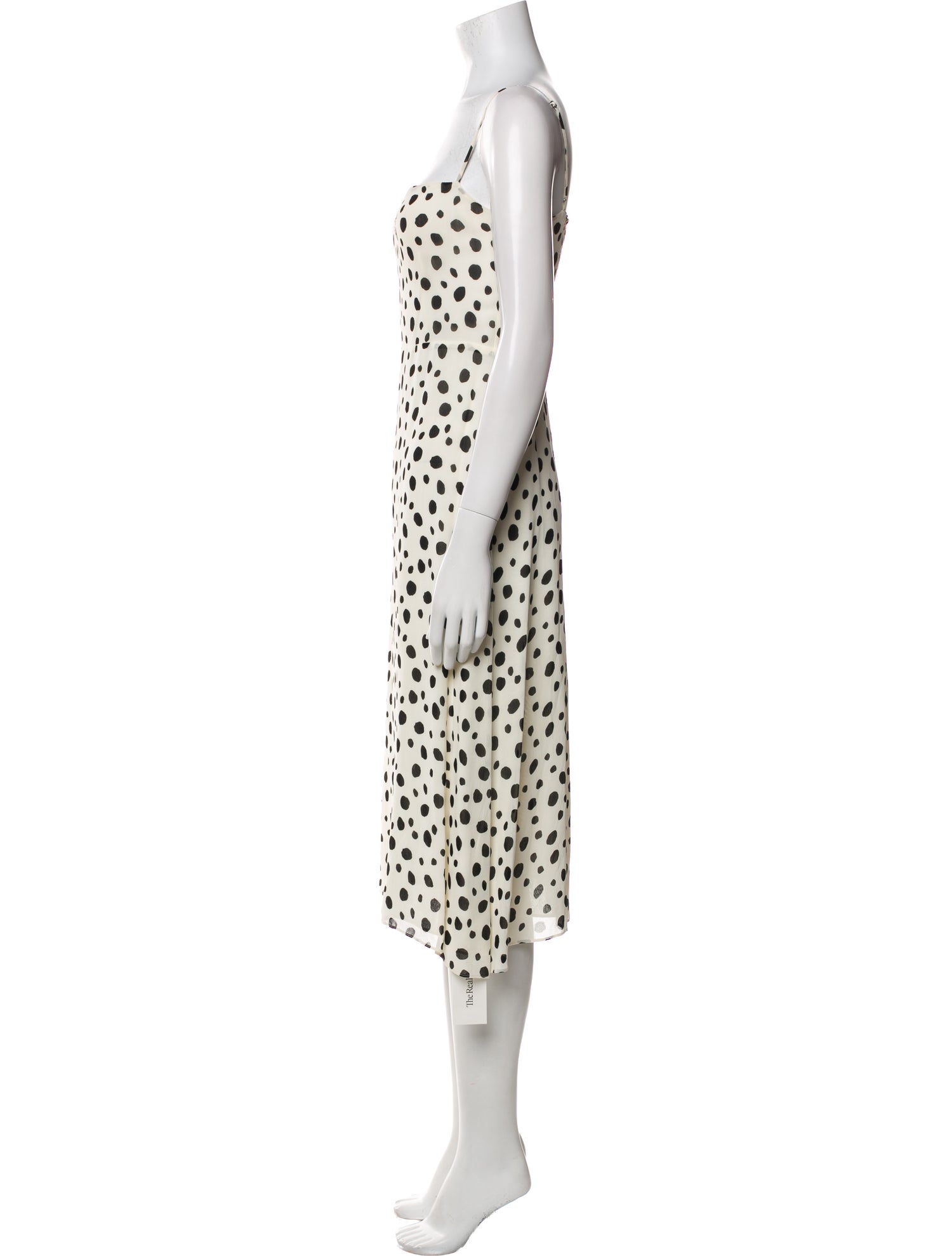 Reformation Polka Dot Print Midi Length Dress