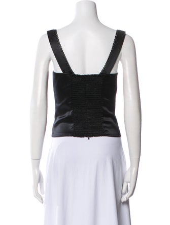 Reformation Silk Square Neckline Crop Top