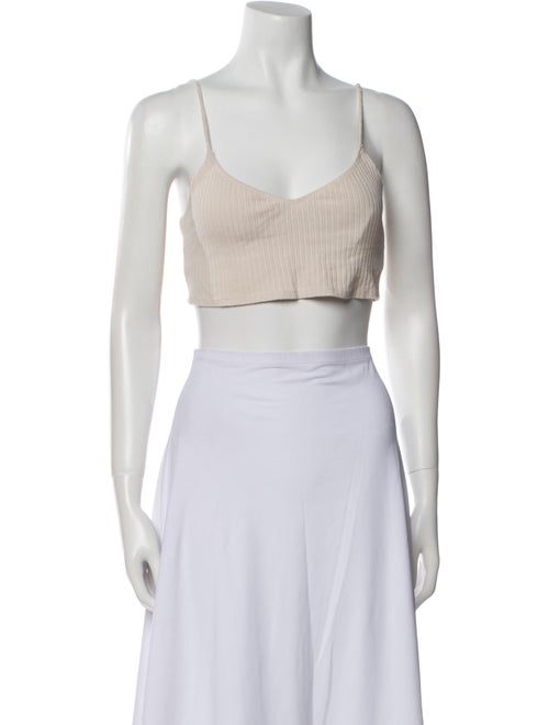 Reformation V-Neck Sleeveless Crop Top