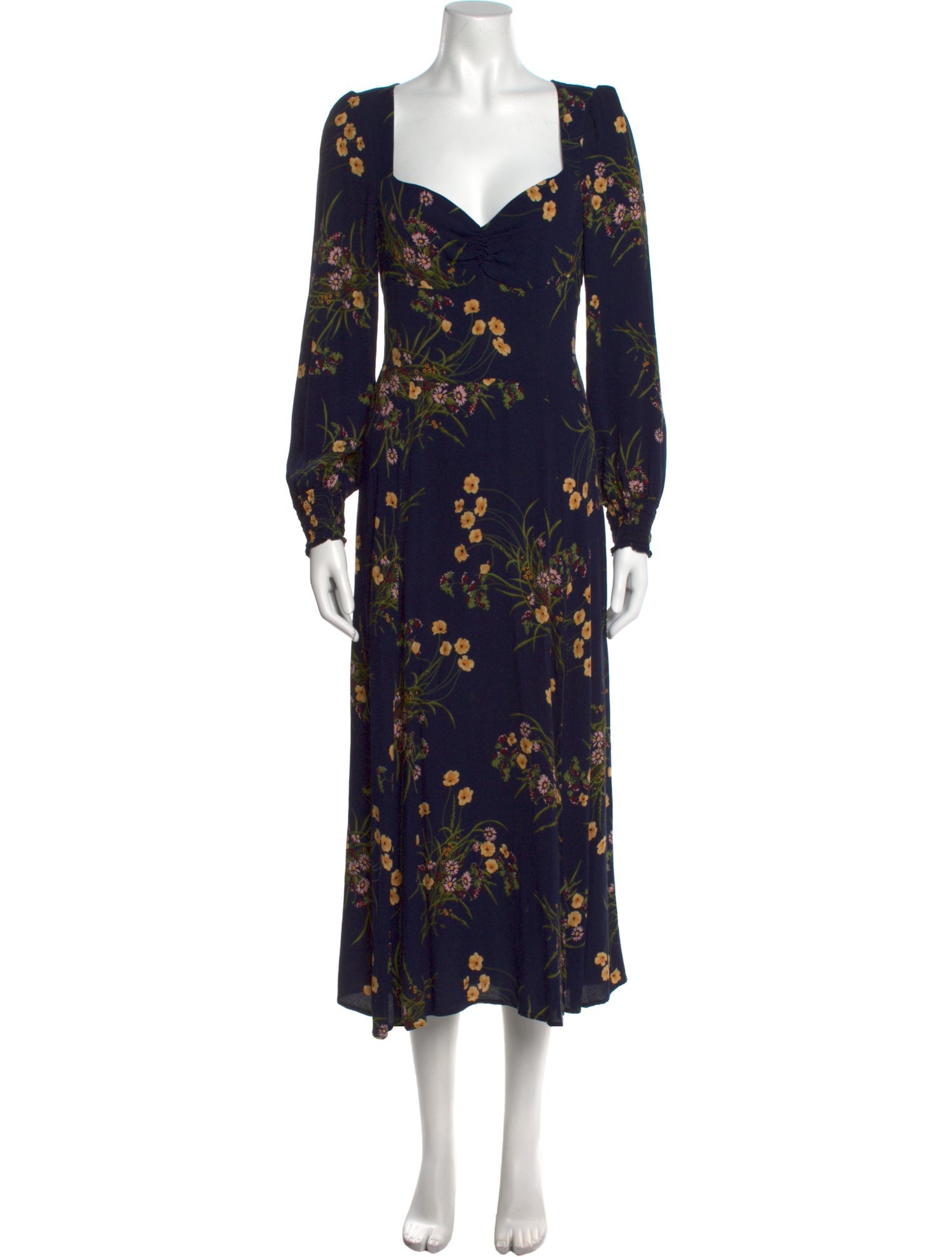 Reformation Floral Print Long Dress