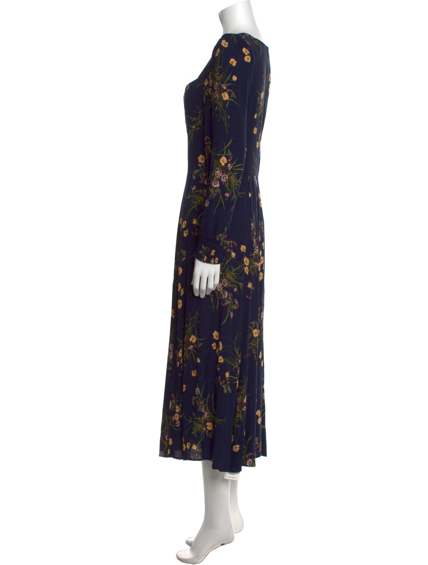 Reformation Floral Print Long Dress