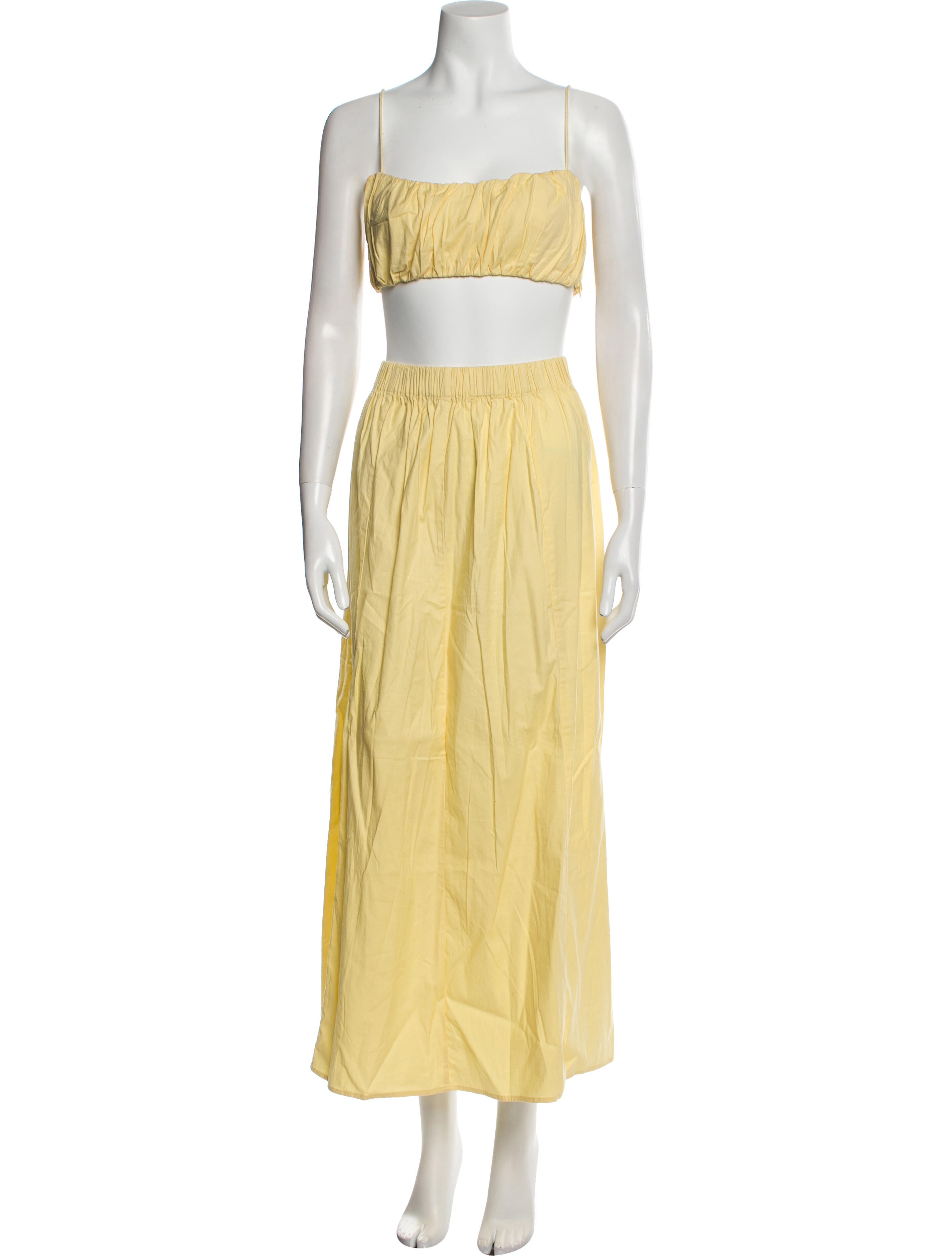 Reformation Pleated Accents Skirt Set