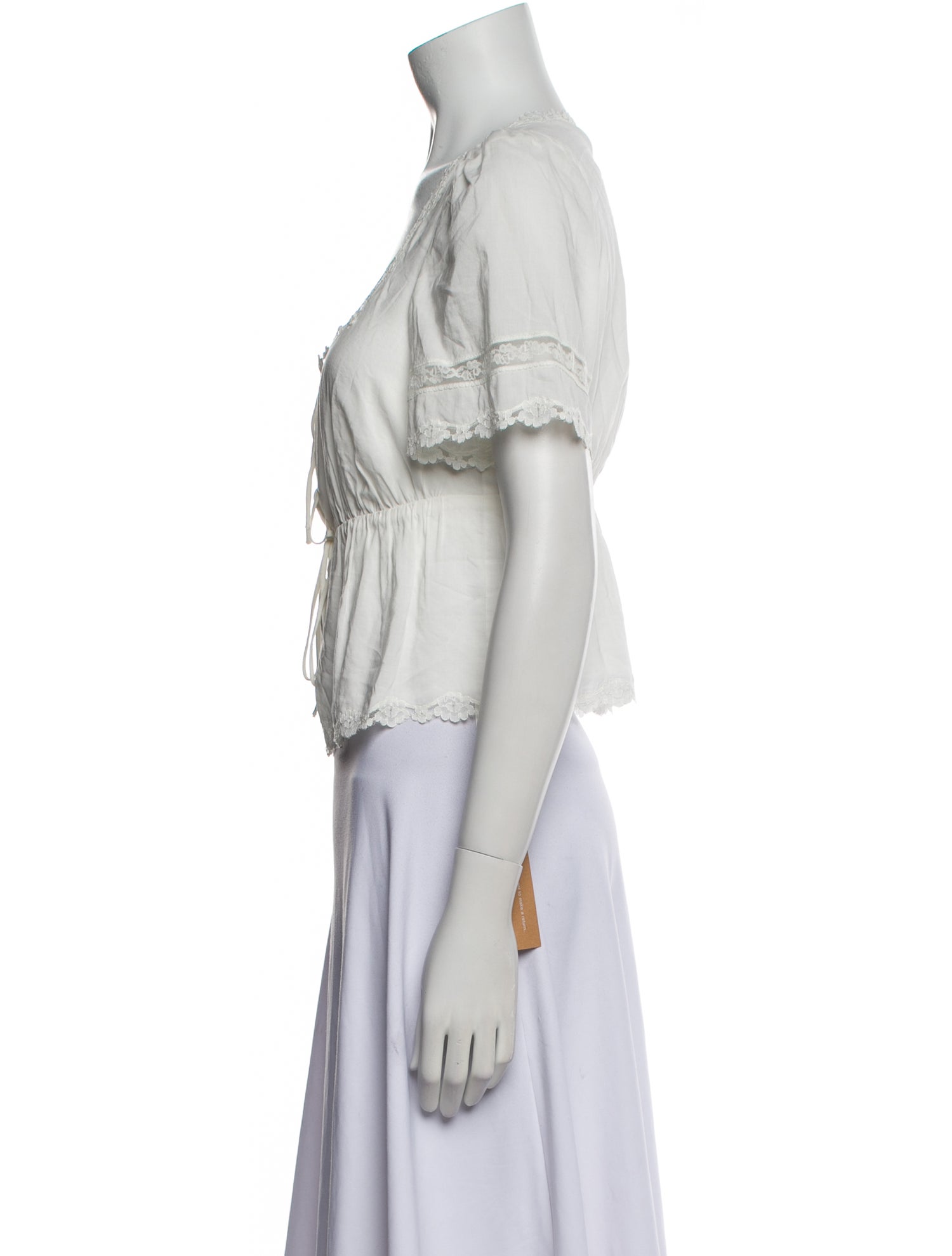 Reformation Square Neckline Short Sleeve Crop Top w/ Tags