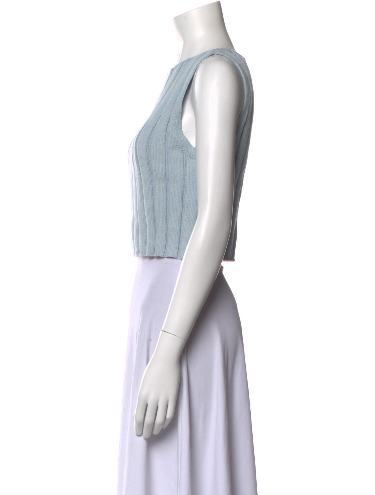 Reformation Striped Scoop Neck Crop Top