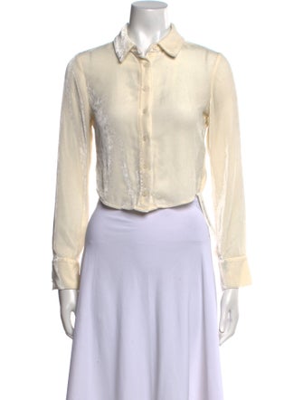 Reformation Long Sleeve Button-Up Top