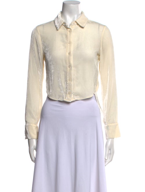 Reformation Long Sleeve Button-Up Top