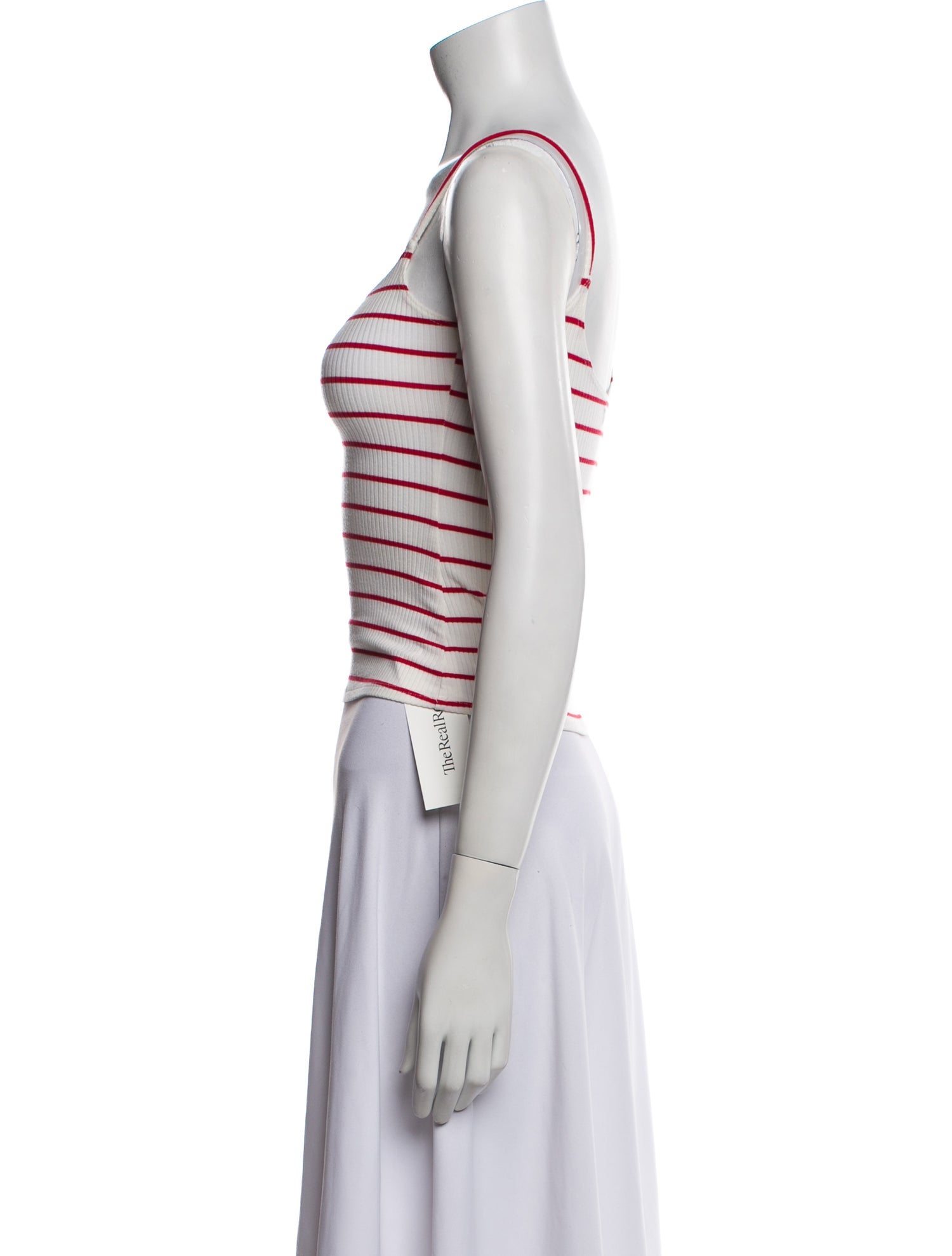 Reformation Striped Square Neckline Crop Top