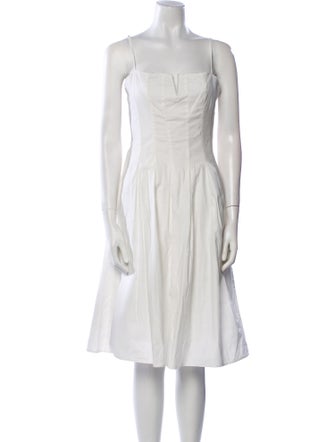 Reformation Square Neckline Knee-Length Dress