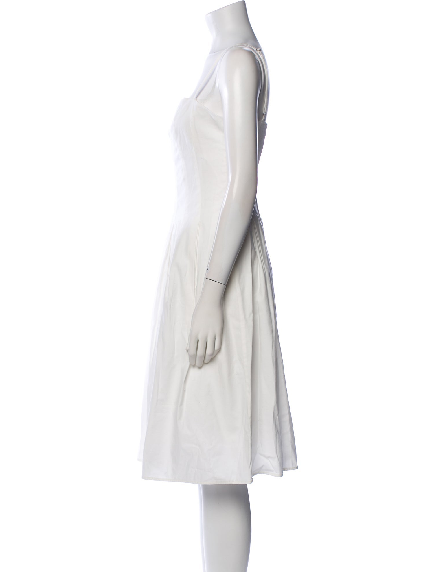 Reformation Square Neckline Knee-Length Dress