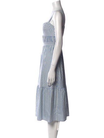 Reformation Striped Midi Length Dress