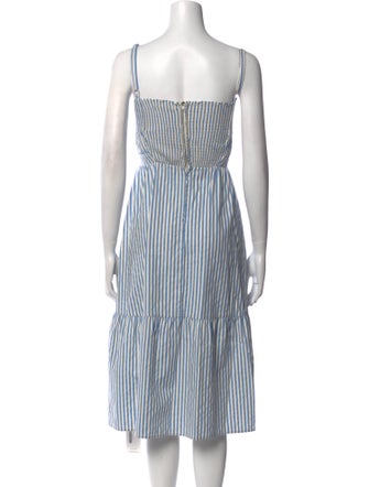 Reformation Striped Midi Length Dress