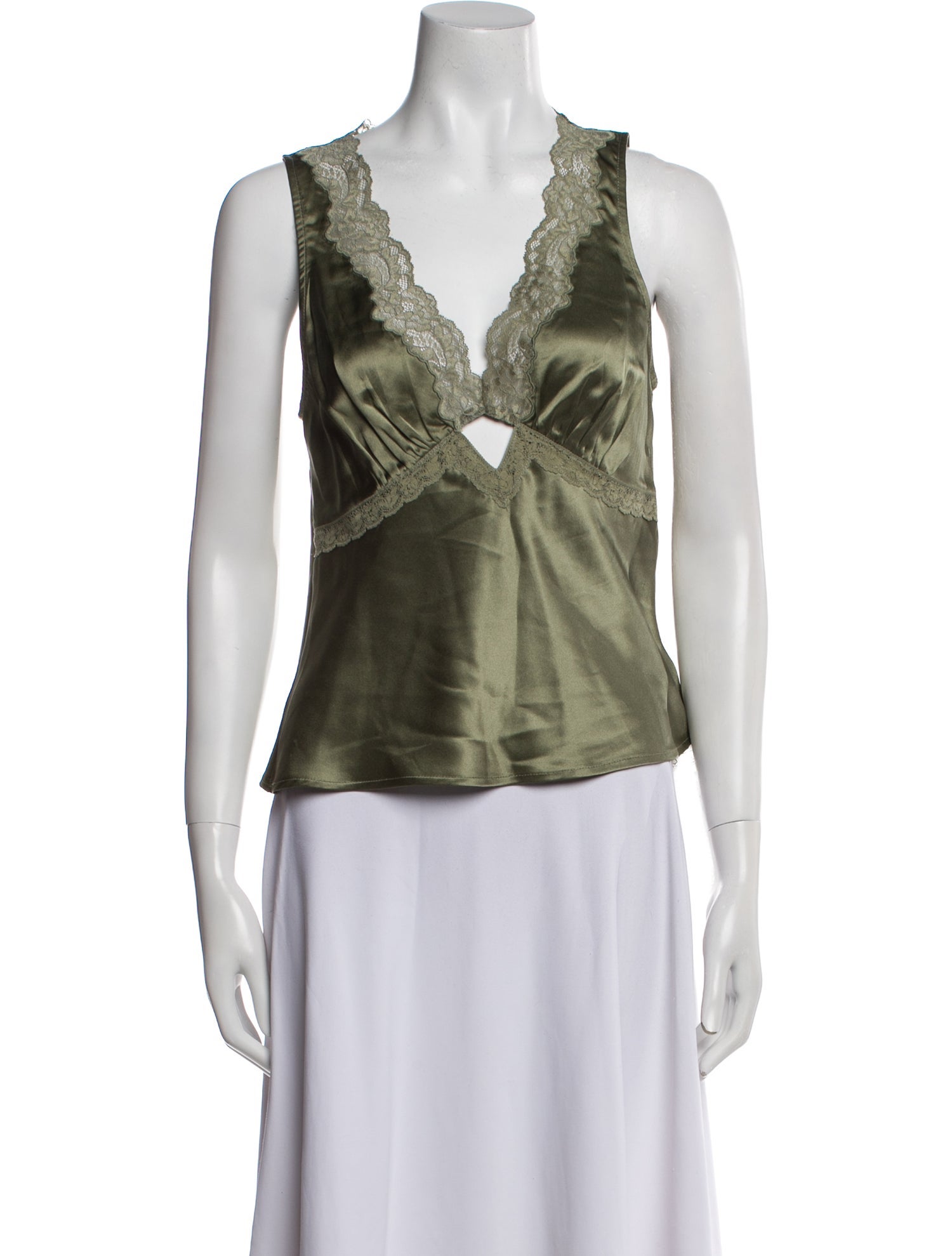 Reformation Silk V-Neck Top