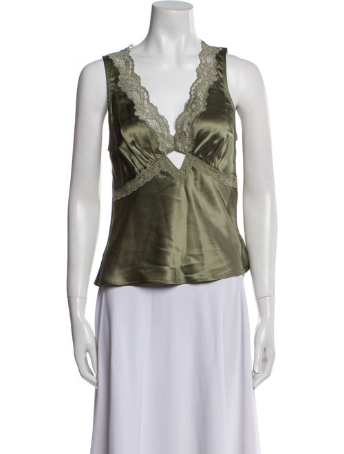 Reformation Silk V-Neck Top