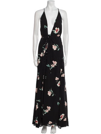 Reformation Floral Print Long Dress