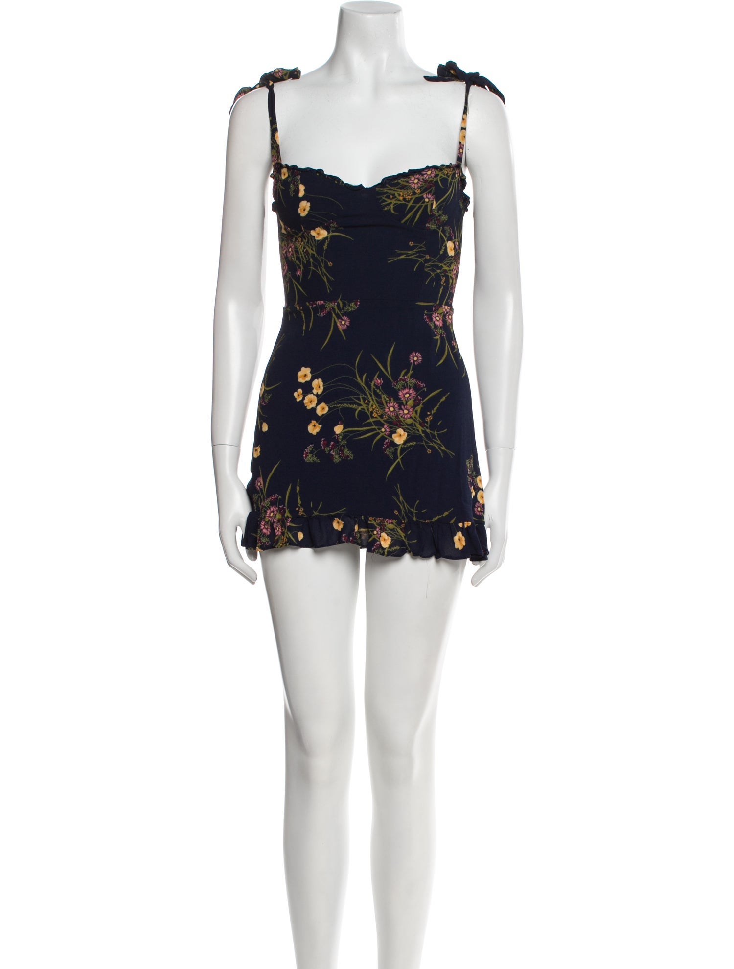 Reformation Floral Print Mini Dress