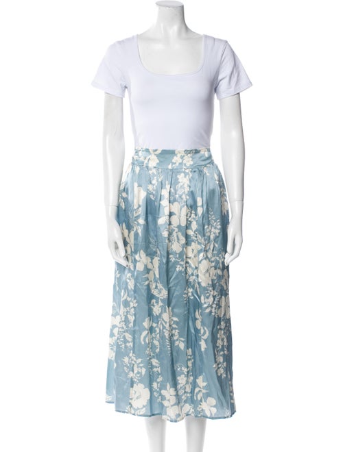 Reformation Silk Floral Print Skirt Set