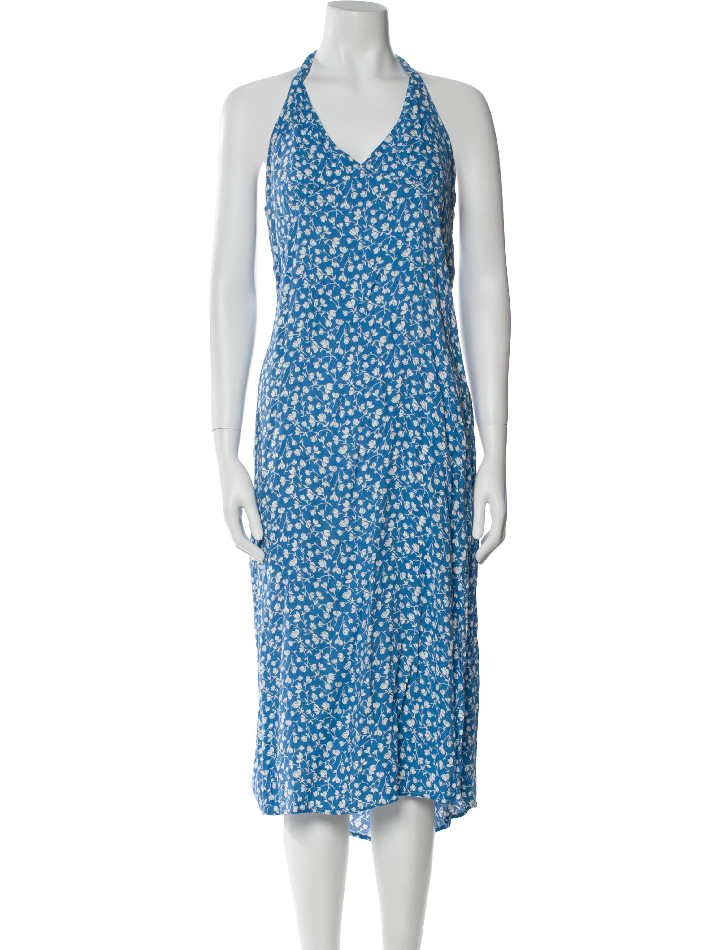 Reformation Floral Print Midi Length Dress