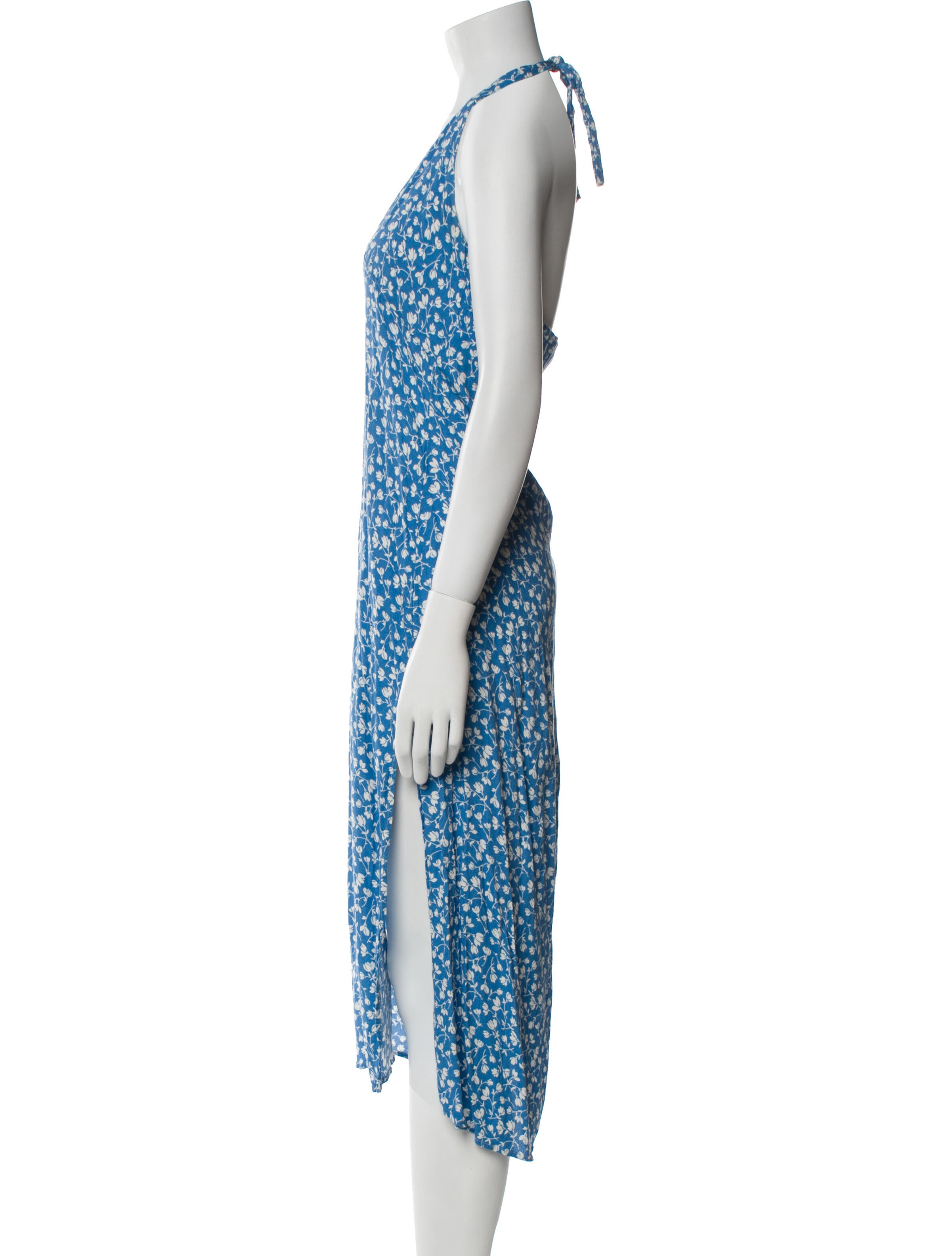 Reformation Floral Print Midi Length Dress